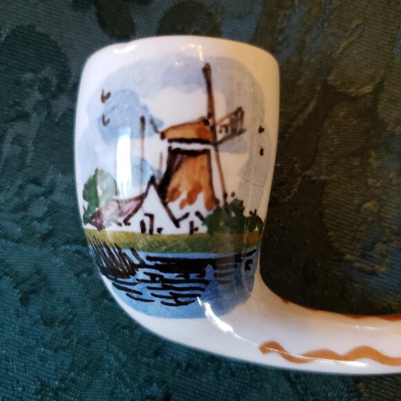Vintage Hand-Crafted Dutch Pottery Pipe - Picture 4 of 16